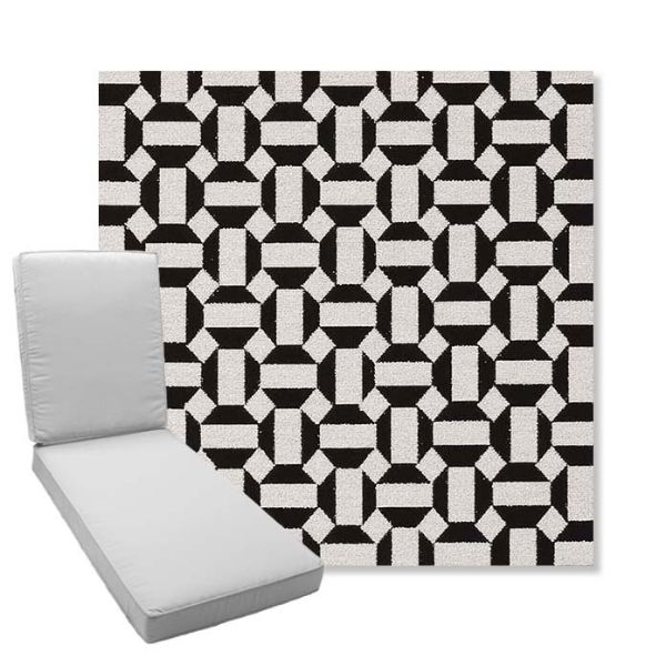 Picture of Hoopla Panda | Boxed Chaise Lounge Cushion - Sunbrella© Fabric