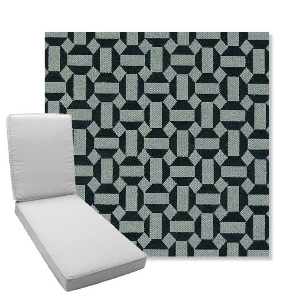 Picture of Hoopla Plume | Boxed Chaise Lounge Cushion - Sunbrella© Fabric