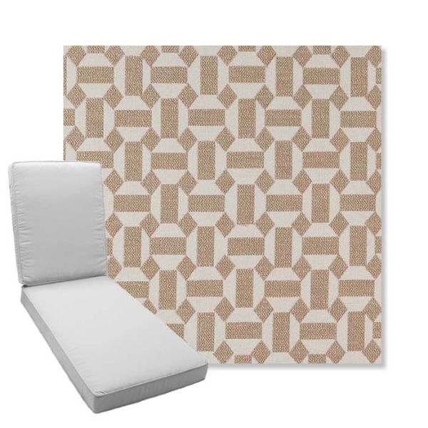 Picture of Hoopla Sand Castle | Boxed Chaise Lounge Cushion - Sunbrella© Fabric
