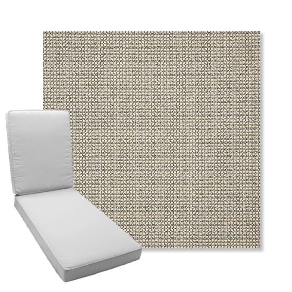 Picture of Hybrid Smoke | Boxed Chaise Lounge Cushion - Sunbrella© Fabric