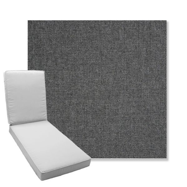 Picture of Idol Slate | Boxed Chaise Lounge Cushion - Sunbrella© Fabric