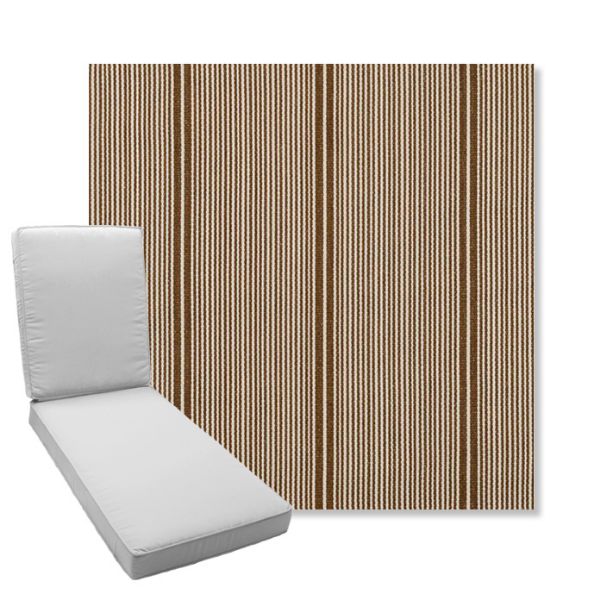 Picture of Influence Teak | Boxed Chaise Lounge Cushion - Sunbrella© Fabric