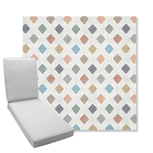 Picture of Infused Gem | Boxed Chaise Lounge Cushion - Sunbrella© Fabric