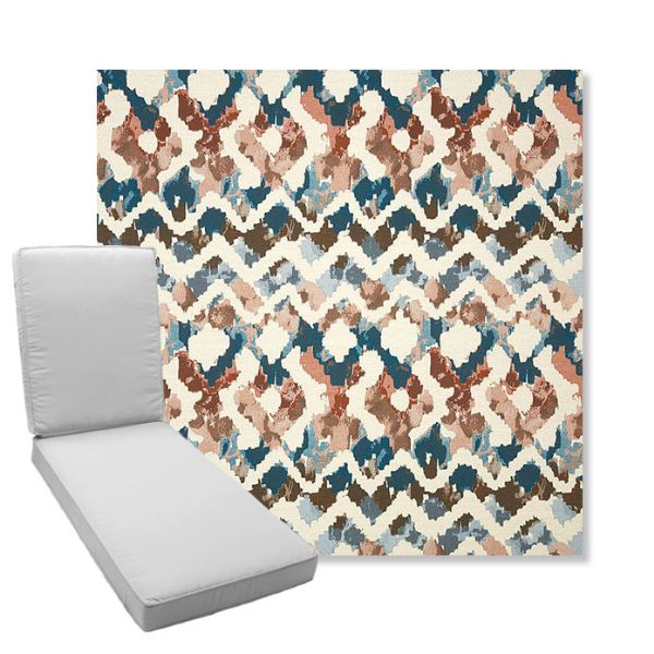 Picture of Inga Boho | Boxed Chaise Lounge Cushion - Sunbrella© Fabric