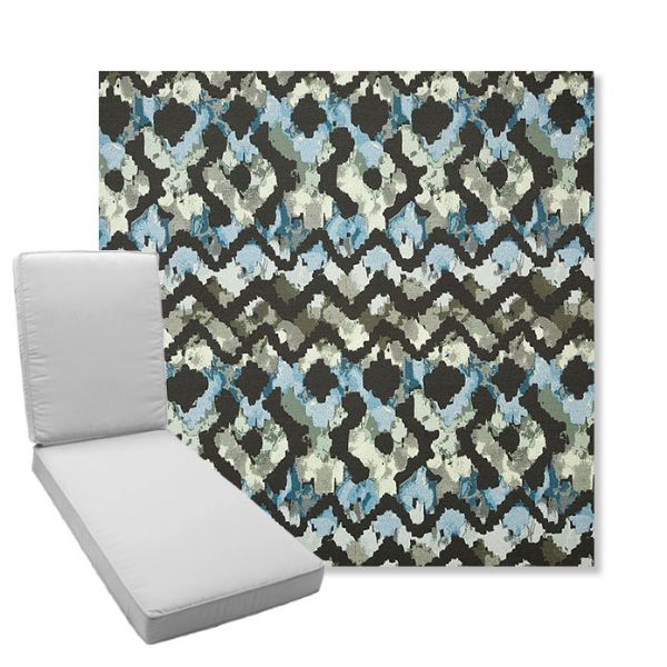 Picture of Inga Green Tea | Boxed Chaise Lounge Cushion - Sunbrella© Fabric