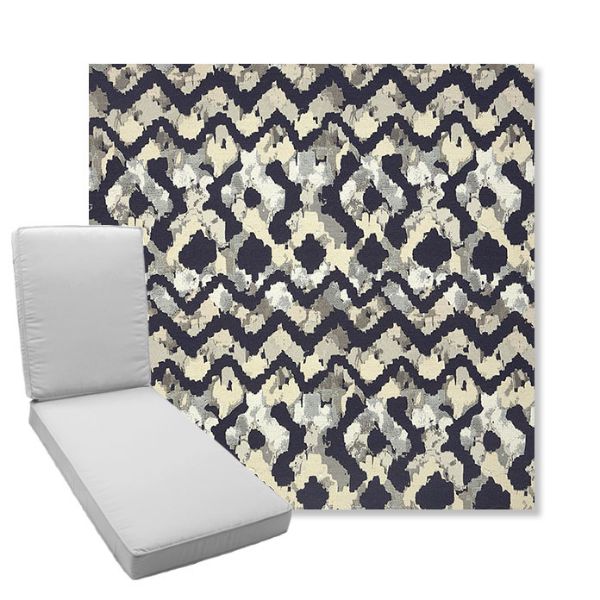 Picture of Inga Midnight | Boxed Chaise Lounge Cushion - Sunbrella© Fabric