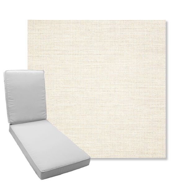 Picture of Kudos Vellum | Boxed Chaise Lounge Cushion - Sunbrella© Fabric