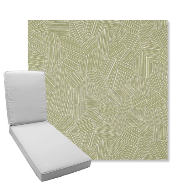 Picture of Leaf Structure Aloe | Boxed Chaise Lounge Cushion - Sunbrella© Fabric