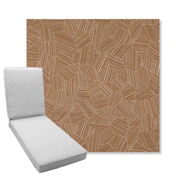 Picture of Leaf Structure Copper | Boxed Chaise Lounge Cushion - Sunbrella© Fabric