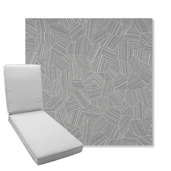 Picture of Leaf Structure Slate | Boxed Chaise Lounge Cushion - Sunbrella© Fabric