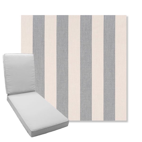 Picture of Leisure Denim | Boxed Chaise Lounge Cushion - Sunbrella© Fabric