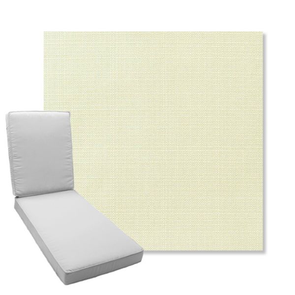 Picture of Linen Natural | Boxed Chaise Lounge Cushion - Sunbrella© Fabric