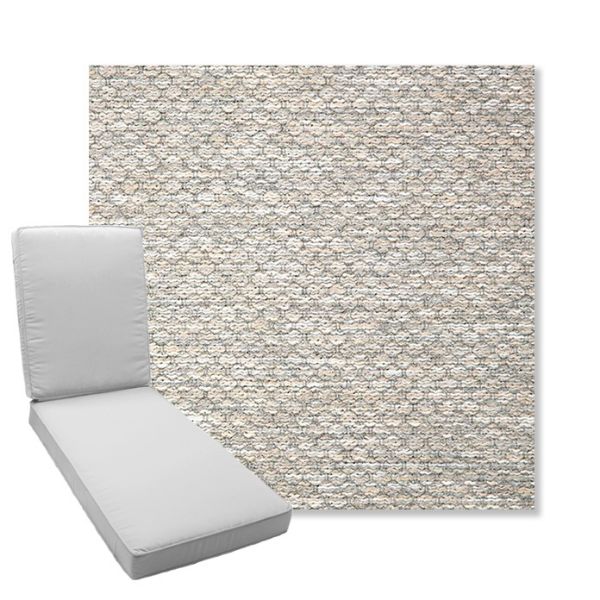 Picture of Litchfield Fog | Boxed Chaise Lounge Cushion - Sunbrella© Fabric