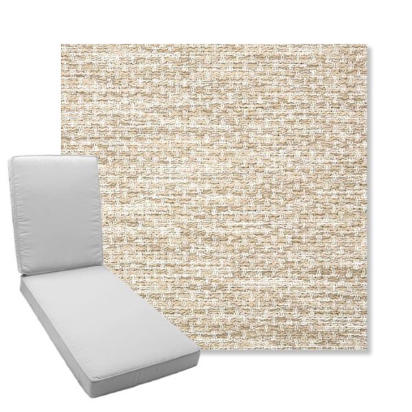 Picture of Litchfield Sand | Boxed Chaise Lounge Cushion - Sunbrella© Fabric