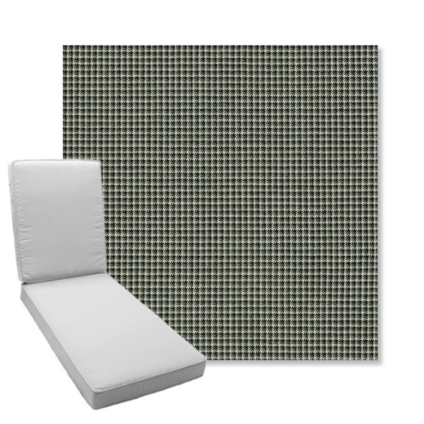 Picture of Lore Moss | Boxed Chaise Lounge Cushion - Sunbrella© Fabric