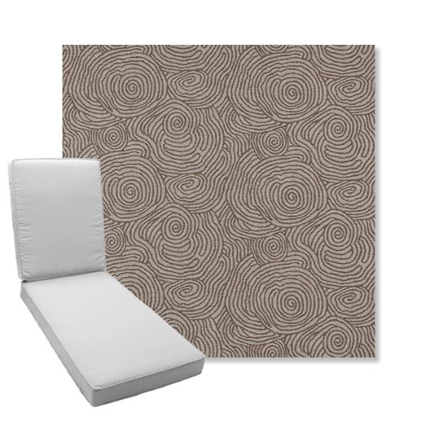 Picture of Lotus Branch | Boxed Chaise Lounge Cushion - Sunbrella© Fabric