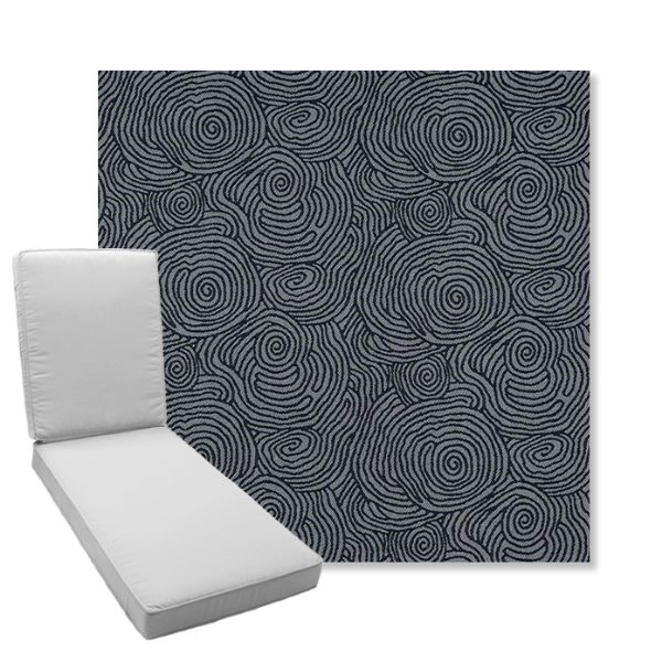 Picture of Lotus Slate | Boxed Chaise Lounge Cushion - Sunbrella© Fabric