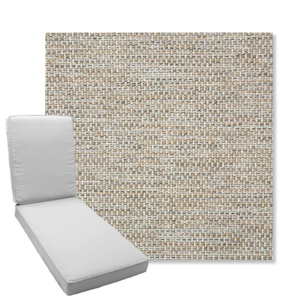 Picture of Mainstreet Dove | Boxed Chaise Lounge Cushion - Sunbrella© Fabric