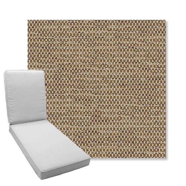 Picture of Mainstreet Latte | Boxed Chaise Lounge Cushion - Sunbrella© Fabric