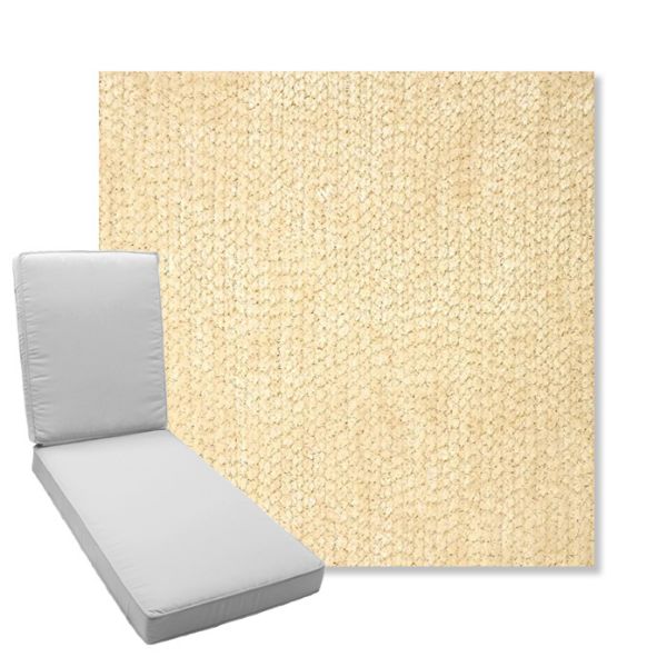 Picture of Margo Parchment | Boxed Chaise Lounge Cushion - Sunbrella© Fabric