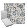 Picture of Martha Floral Periwinkle | Boxed Chaise Lounge Cushion - Sunbrella© Fabric