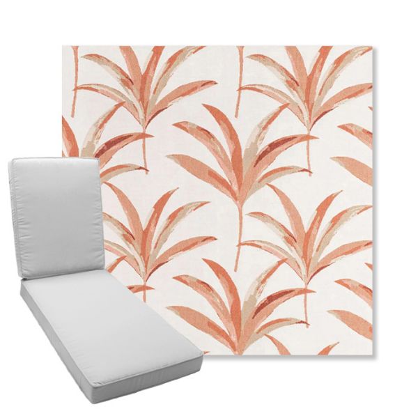 Picture of Martinique Mango | Boxed Chaise Lounge Cushion - Sunbrella© Fabric