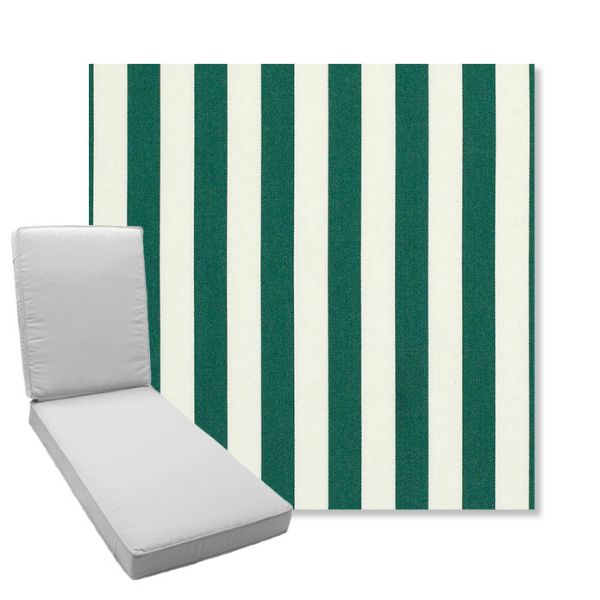 Picture of Mason Forest Green | Boxed Chaise Lounge Cushion - Sunbrella© Fabric