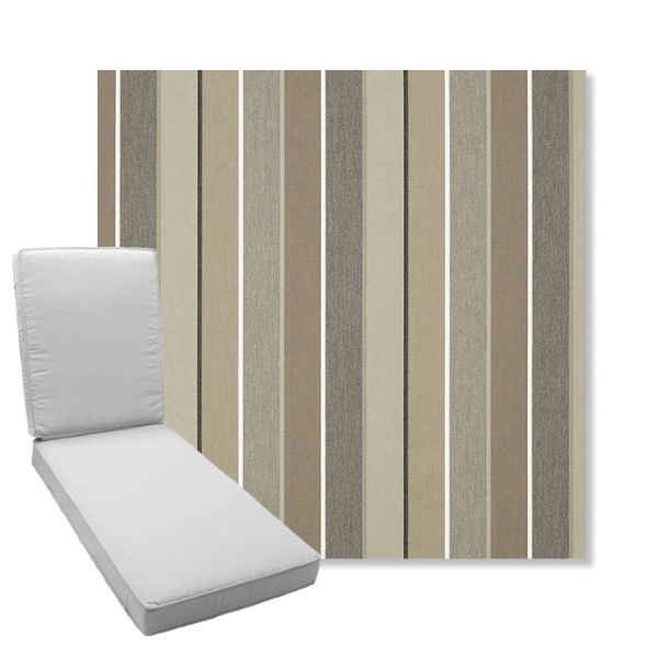 Picture of Milano Char | Boxed Chaise Lounge Cushion - Sunbrella© Fabric