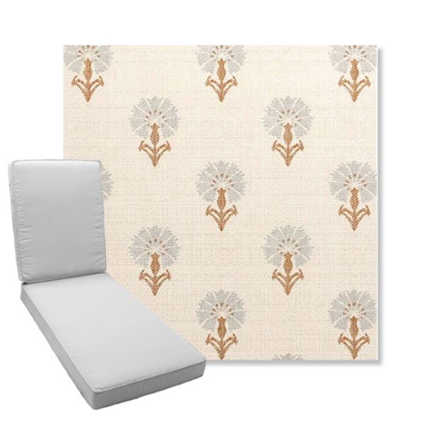 Picture of Mira Chai | Boxed Chaise Lounge Cushion - Sunbrella© Fabric