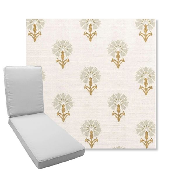 Picture of Mira Seasalt | Boxed Chaise Lounge Cushion - Sunbrella© Fabric