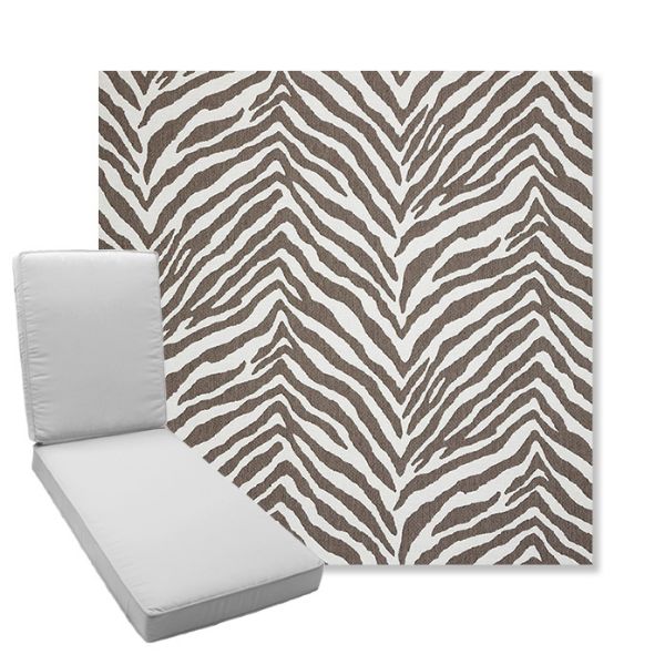 Picture of Namibia Grey | Boxed Chaise Lounge Cushion - Sunbrella© Fabric