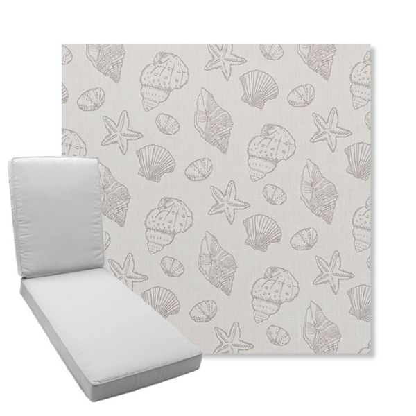 Picture of Nantucket Fossil | Boxed Chaise Lounge Cushion - Sunbrella© Fabric