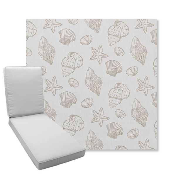 Picture of Nantucket Suntan | Boxed Chaise Lounge Cushion - Sunbrella© Fabric