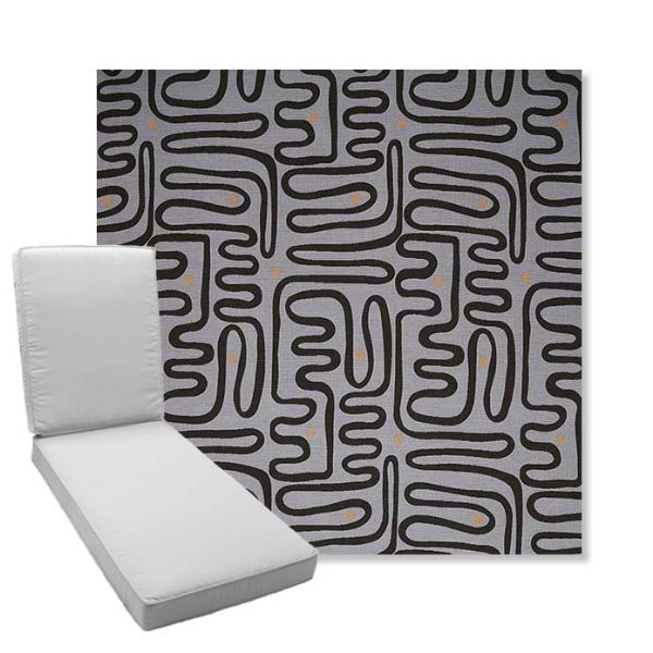 Picture of Nema Moonlight | Boxed Chaise Lounge Cushion - Sunbrella© Fabric