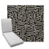 Picture of Nema Newsprint | Boxed Chaise Lounge Cushion - Sunbrella© Fabric