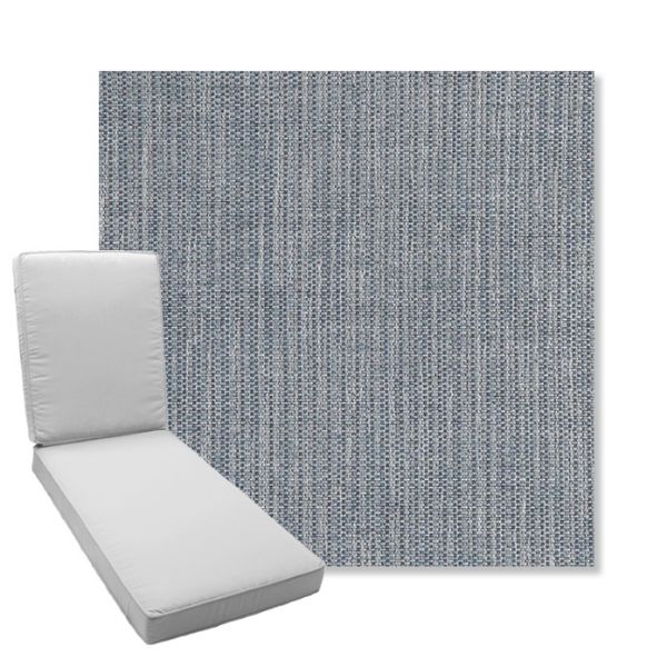 Picture of Nova Denim | Boxed Chaise Lounge Cushion - Sunbrella© Fabric