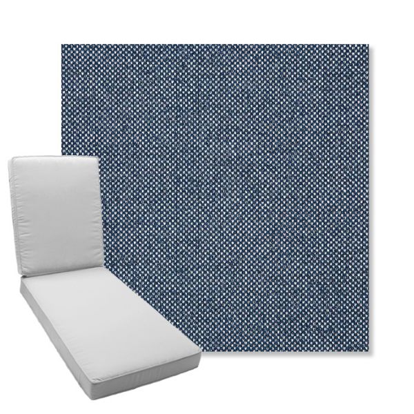 Picture of Nurture Indigo | Boxed Chaise Lounge Cushion - Sunbrella© Fabric