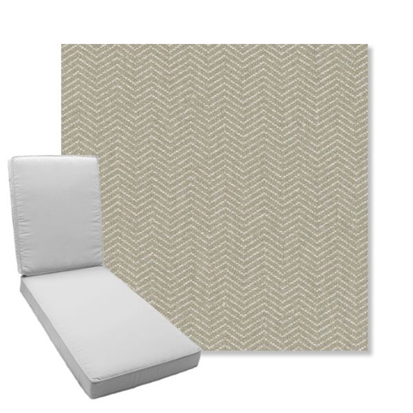 Picture of Odette Sage | Boxed Chaise Lounge Cushion - Sunbrella© Fabric