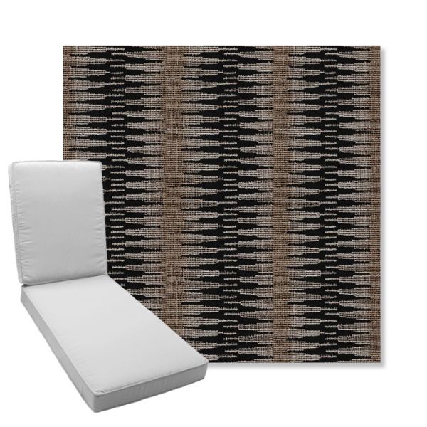 Picture of Ortiz Onyx | Boxed Chaise Lounge Cushion - Sunbrella© Fabric