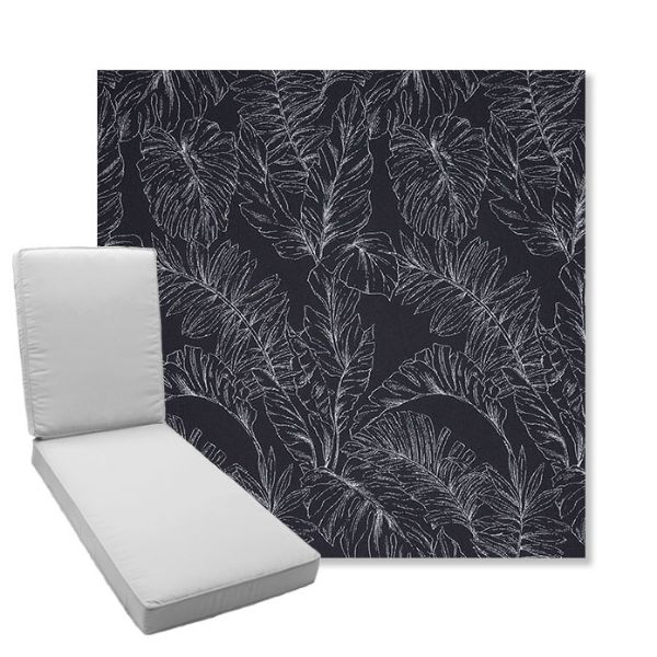 Picture of Palma Bahama | Boxed Chaise Lounge Cushion - Sunbrella© Fabric