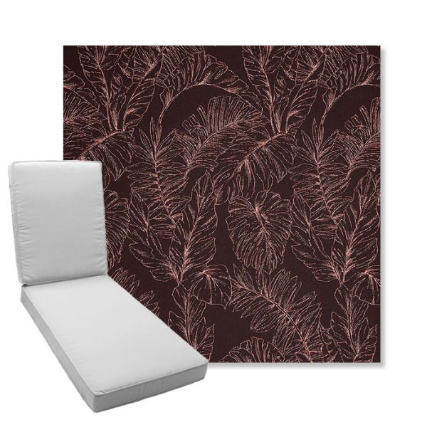Picture of Palma Sangria | Boxed Chaise Lounge Cushion - Sunbrella© Fabric