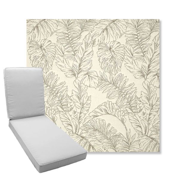 Picture of Palma Whitesand | Boxed Chaise Lounge Cushion - Sunbrella© Fabric