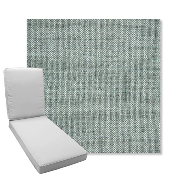 Picture of Piazza Mist | Boxed Chaise Lounge Cushion - Sunbrella© Fabric