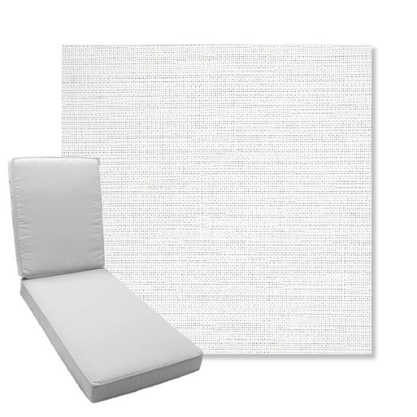 Picture of Piazza White | Boxed Chaise Lounge Cushion - Sunbrella© Fabric