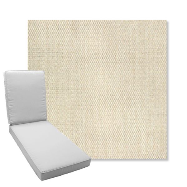 Picture of Pique Flax | Boxed Chaise Lounge Cushion - Sunbrella© Fabric