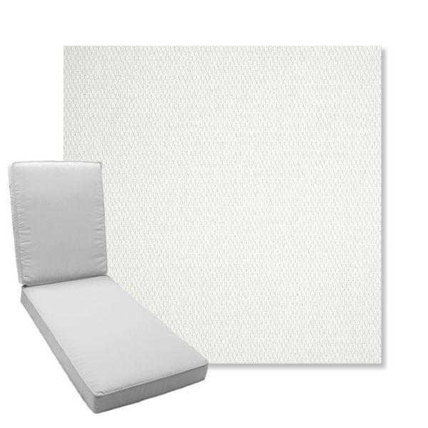 Picture of Pique Salt | Boxed Chaise Lounge Cushion - Sunbrella© Fabric