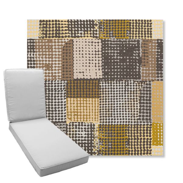 Picture of Pop Corn | Boxed Chaise Lounge Cushion - Sunbrella© Fabric
