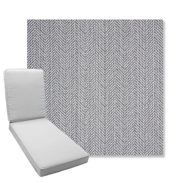 Picture of Posh Graphite | Boxed Chaise Lounge Cushion - Sunbrella© Fabric