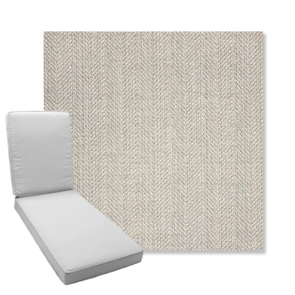 Picture of Posh Pebble | Boxed Chaise Lounge Cushion - Sunbrella© Fabric