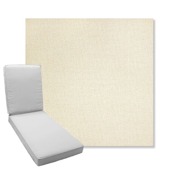 Picture of Posh Salt | Boxed Chaise Lounge Cushion - Sunbrella© Fabric